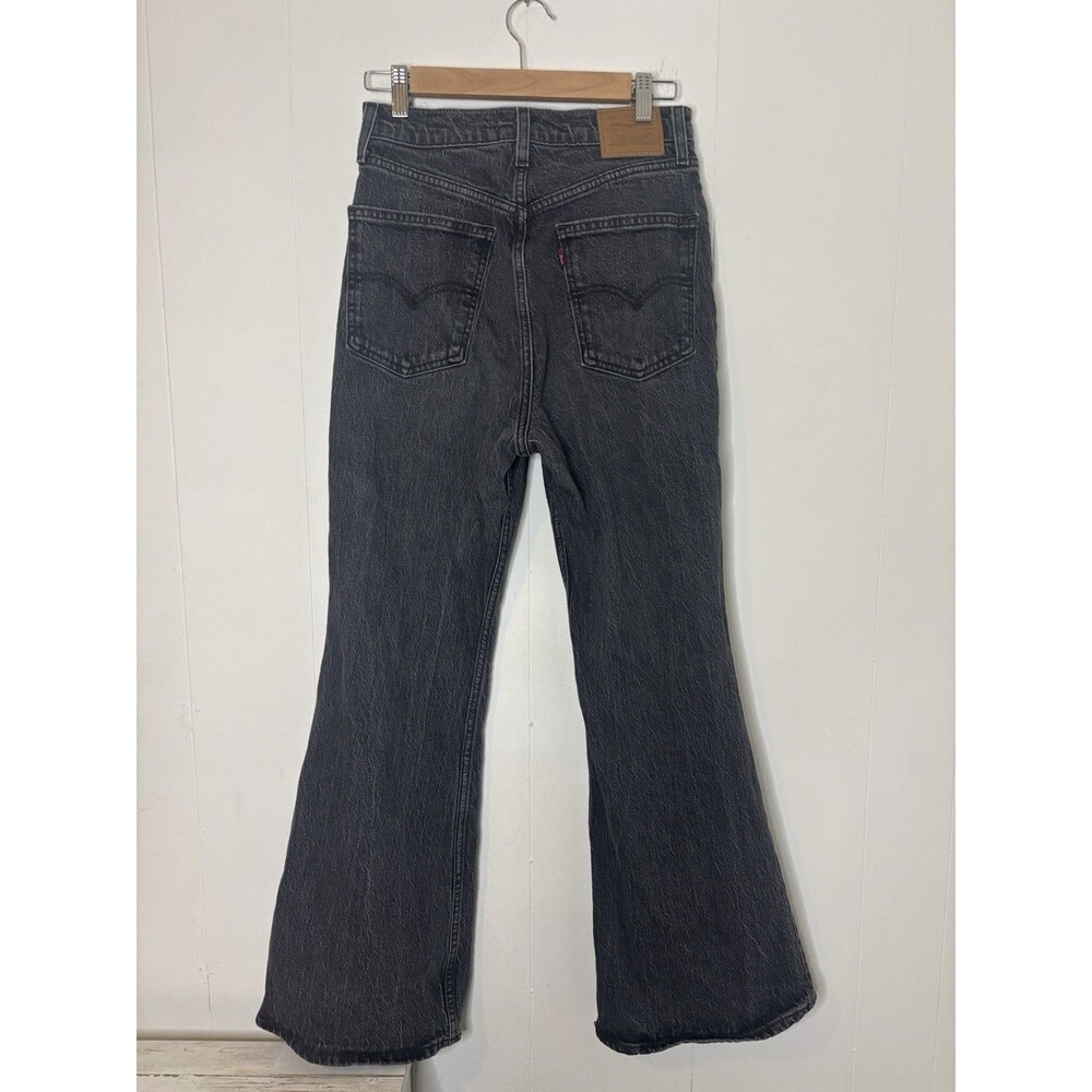 Levi’s Black 70s High Flare BIG E Zip Fly Premium Cotton Women’s Size 27 X 30 - Picture 3 of 11